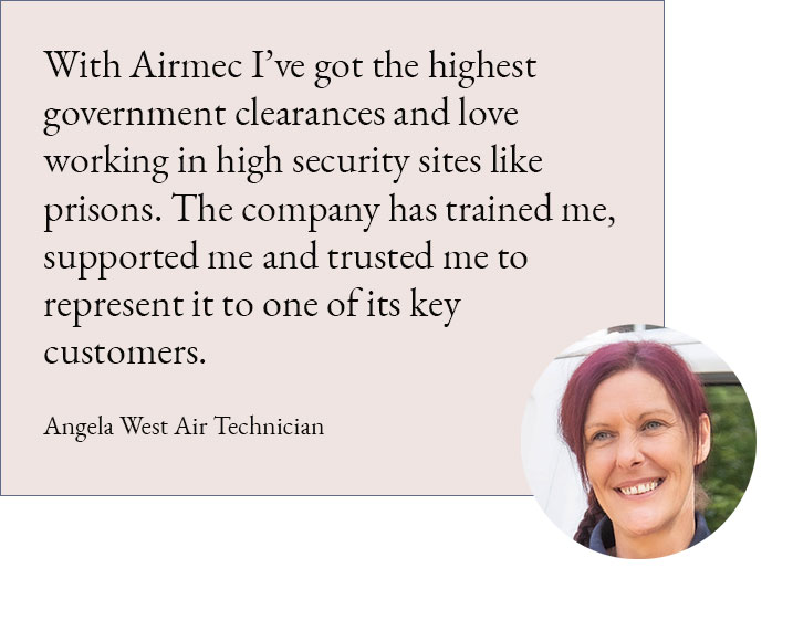 Angela West loves her new career with Airmec